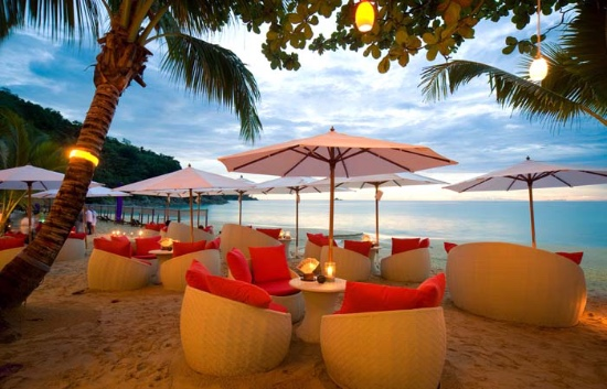 Beachfront Resort Lounge at Dusk